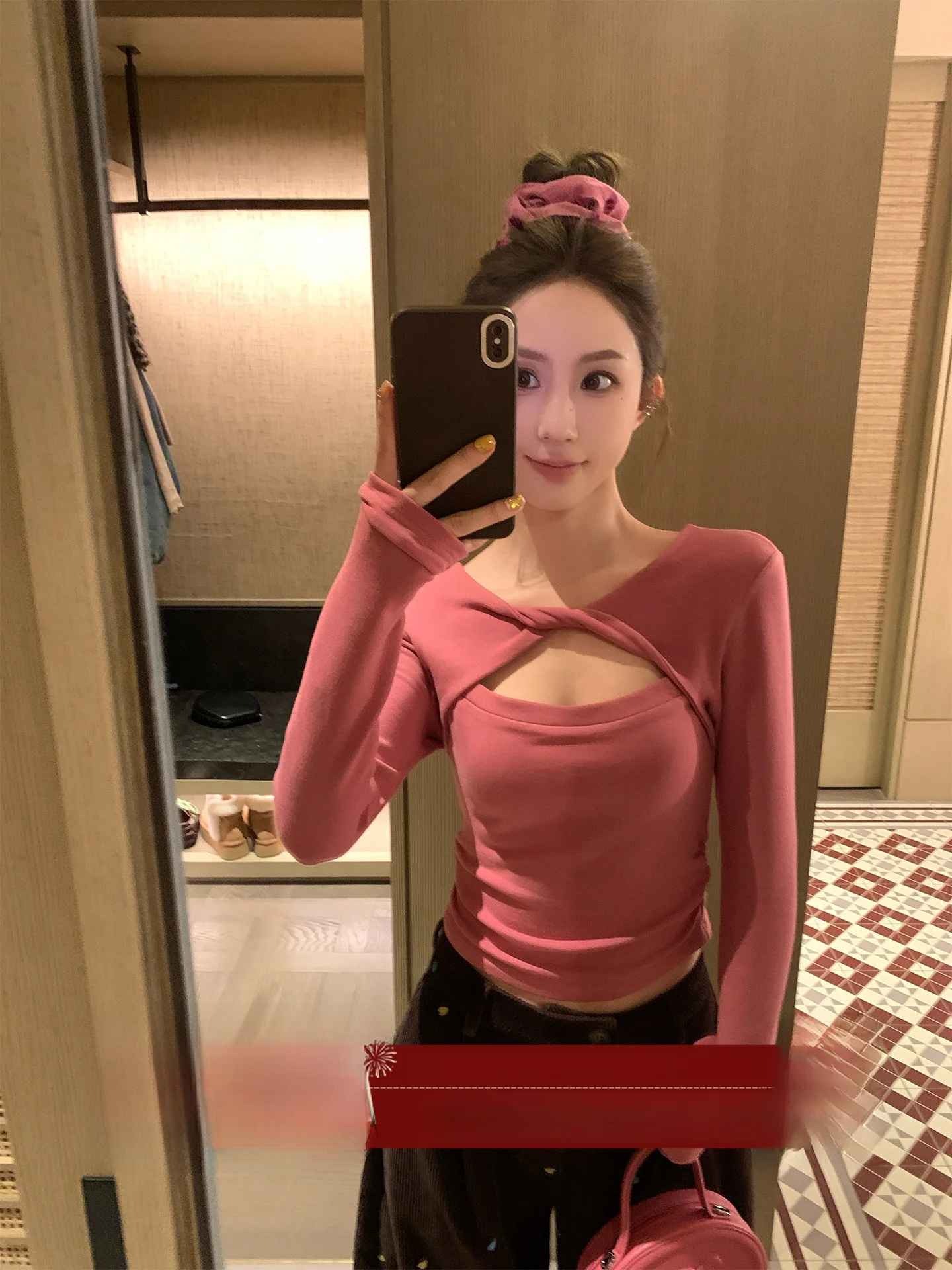 

Женская футболка MLS Knot Sweet Pea с вырезами, приталенная, с длинным рукавом, повседневная, для ношения под одеждой, Зима 2025, Новинка