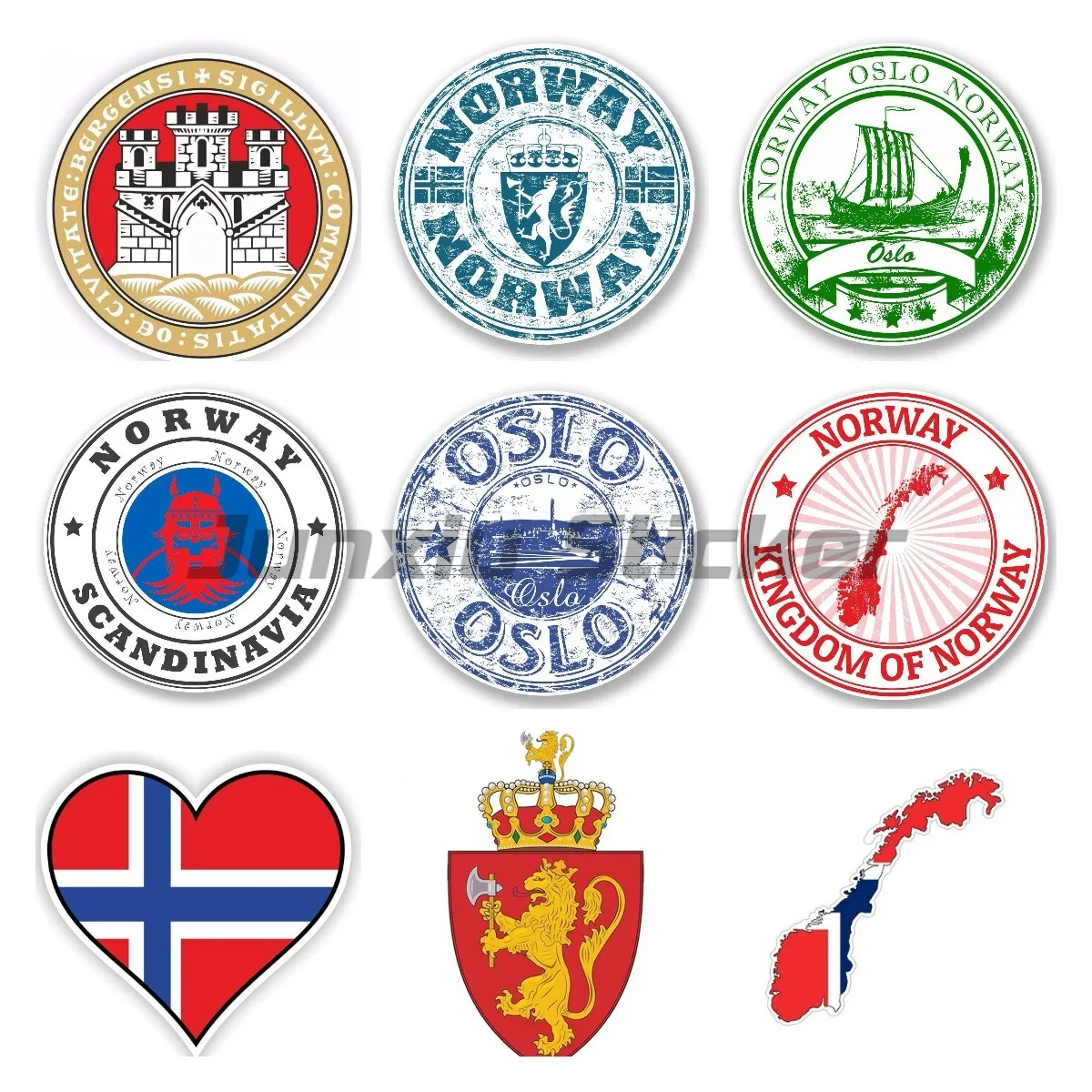 

Norway Flag National Map Personality Car Stickers PVC Helmet Accessories Decal Graphic for Walls Laptops