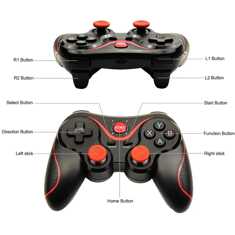 X3/T3 Wireless bluetooth Game Controller portátil sem fio game pad For celular Android IOS Tablet pra PC / PS3/Nintendo Swich Game Box Game stick Smart phone TV Box Gamepad Streaming arcade game contrôle accessories