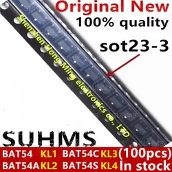(100piece)100% New BAT54 KL1 BAT54A KL2 BAT54C KL3 BAT54S KL4 sot23-3