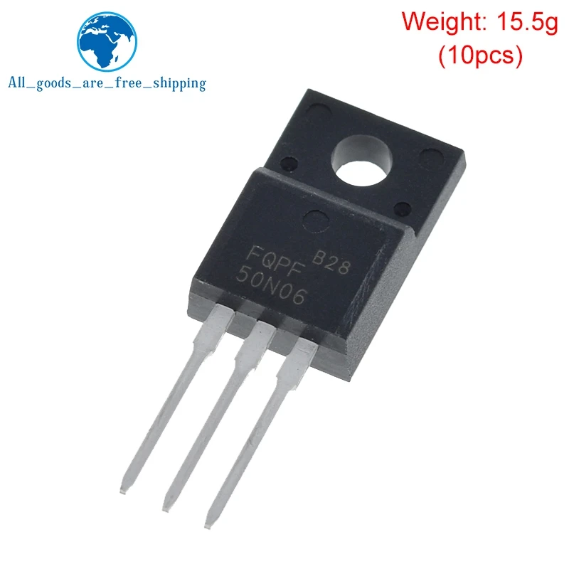 TZT 10pcs Voltage Regulation Module FQPF50N06 50N06 60V 50A