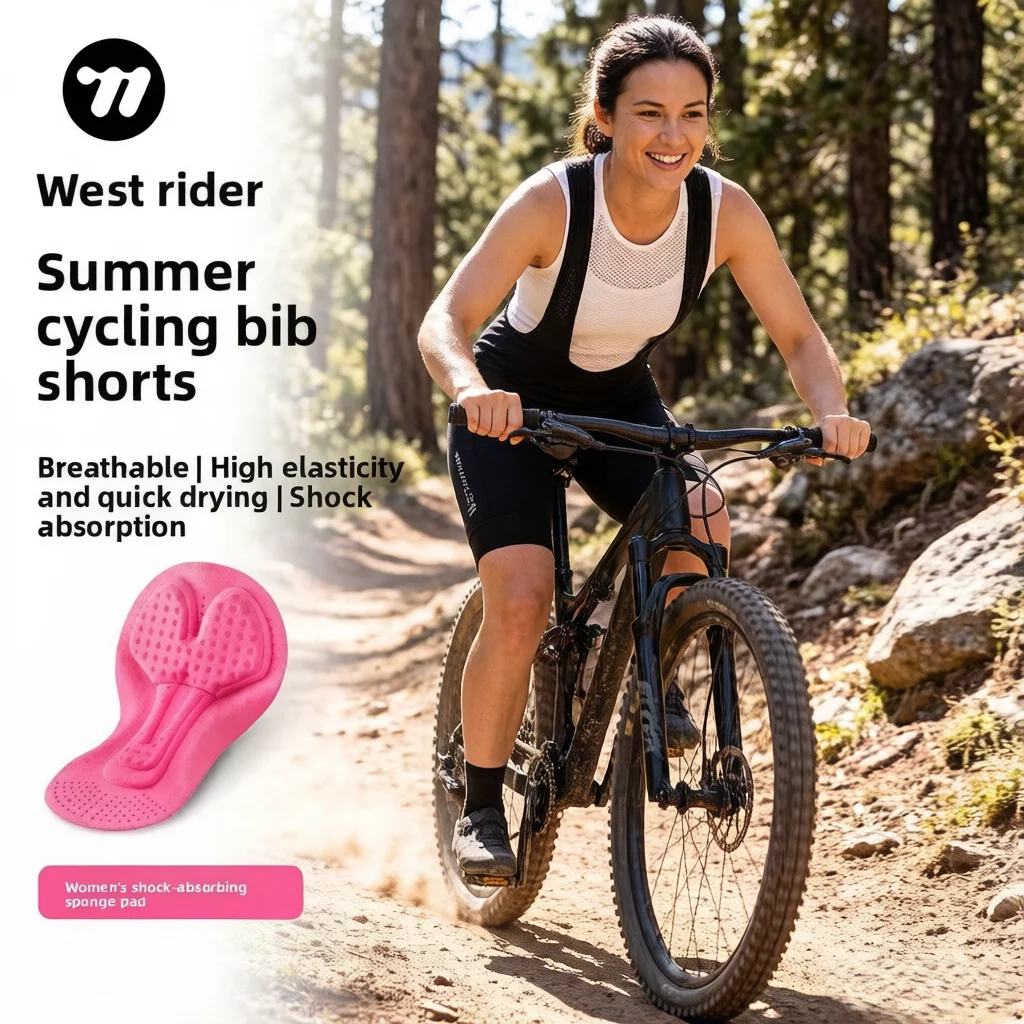 

Bib Shorts for Cycling, Summer Breathable Padded Bike Shorts with High Elastic for Road Mountain Biking
