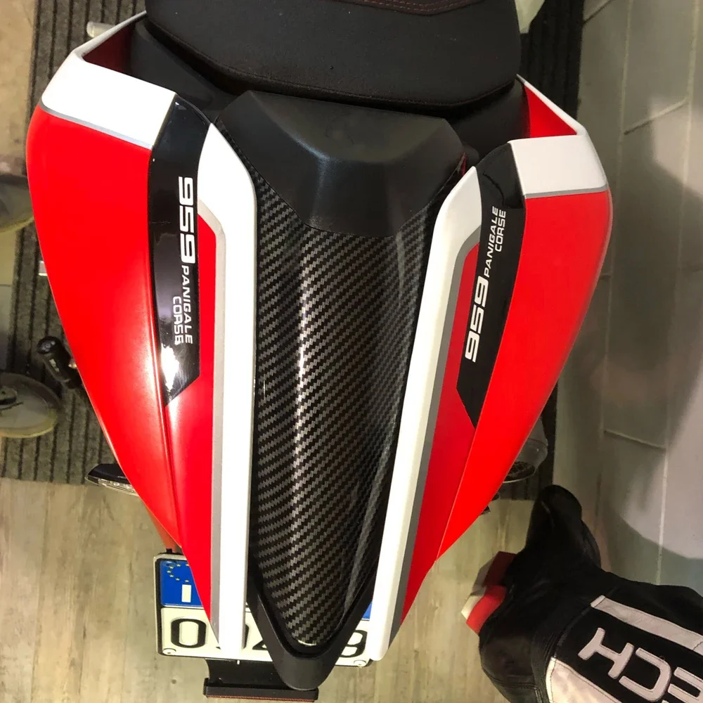 

Чехол на заднее сиденье мотоцикла, обтекатель Solo Pillion, хвостовой обтекатель для Ducati Panigale 959 2015 2016 2017 2018 2019 2020, карбоновый красный