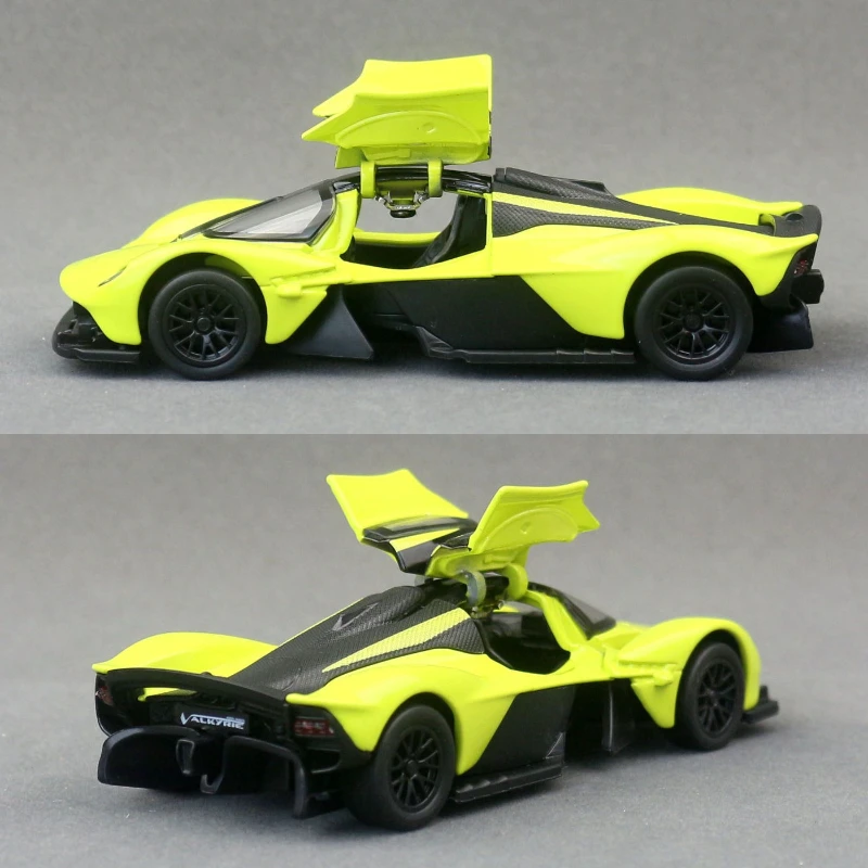 CCA Simulatie 1:39 Aston Martin Valkyrie Legering Model Auto kinderen Speelgoed Voertuig Pull Back Diecast Miniatuur Voiture Home Decor