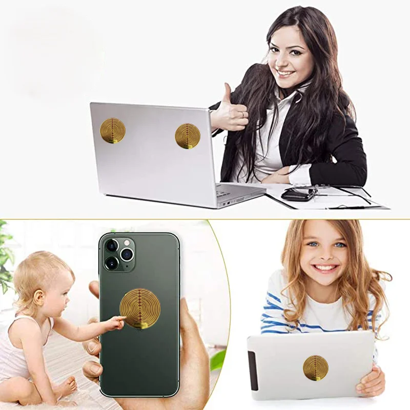 New EMF Protection ANTI-Radiation Stickers Cell Phone Shields For Smart Phone Laptops Computer IPad And All Electronic Devices