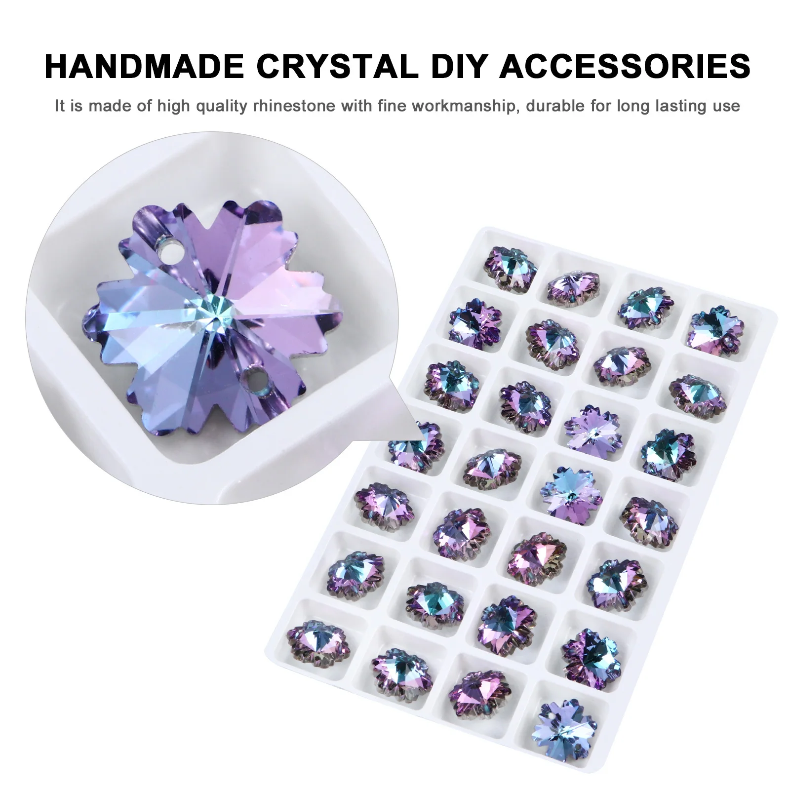 56Pcs Snowflake Rhinestone Charms Fine Craftsmanship DIY Jewelry Making Accessories Necklace Bracelet Scrapbooking