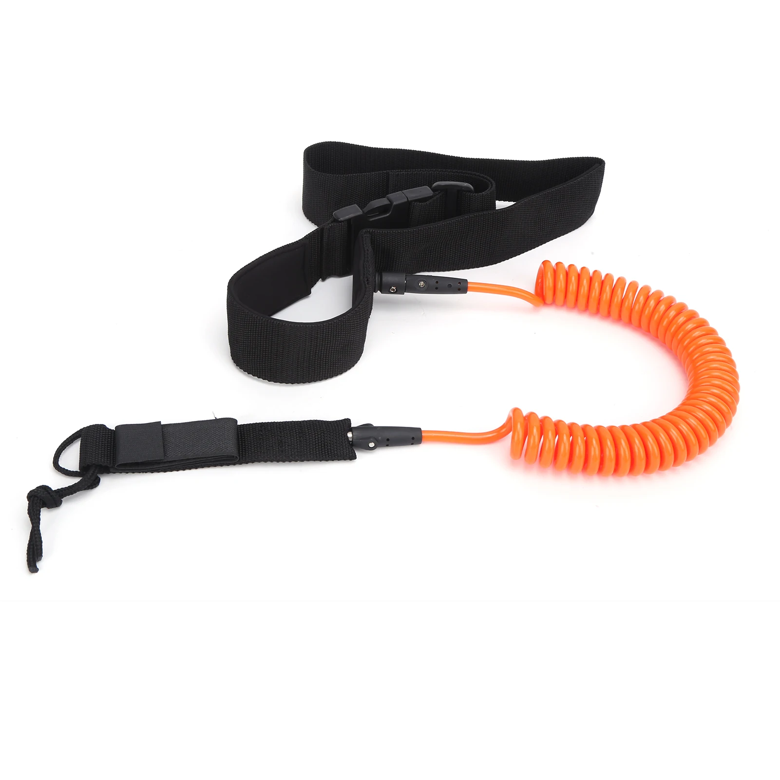 Surfboard Leash TPU Heliciform Comfortable HighElastic Surfing Safety Traction Rope(Orange )