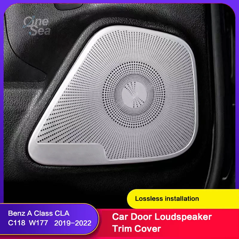 Автомобильная дверь, стойка, стерео аудио динамик, накладка, украшение для Mercedes Benz A Class CLA C118 W177 2019-2022, крышка громкоговорителя Автомобильная дверь, стойка, стерео аудио динамик, накладка, украшение для Mercedes Benz A Class CLA C118 W177 2019-2022, крышка громкоговорителя