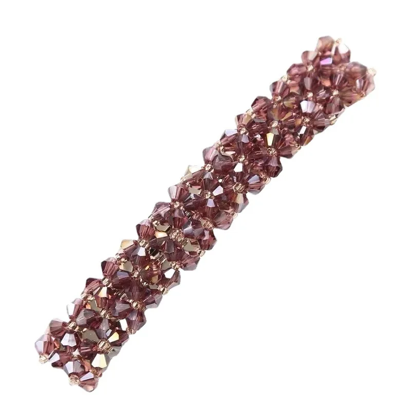 New Korean Elegant Crystal Spring Hair Clips Pins Hairpins Sweet Rhinestone Barrettes Hairgrips For Women Girls Hair Accessories