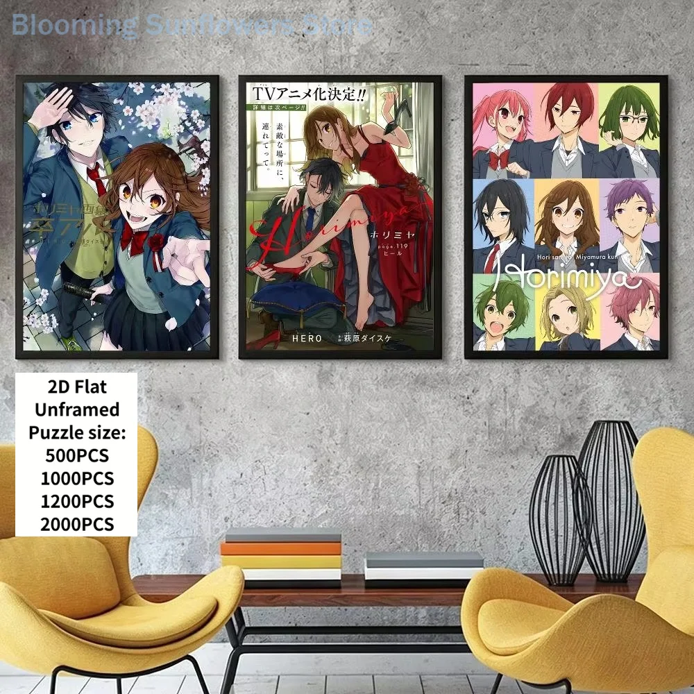 Jigsaw Puzzle 1000 Pieces Anime Horimiya Painting Paper Puzzle for Adults,  Relaxing Game, Christmas & Birthday Gift