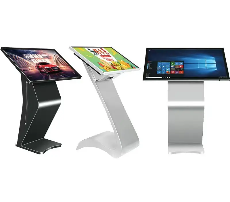 

55-дюймовый емкостный сенсорный киоск Горизонтальный удобный самопослушивающийся рекламный плеер Горизонтальная запросная машина