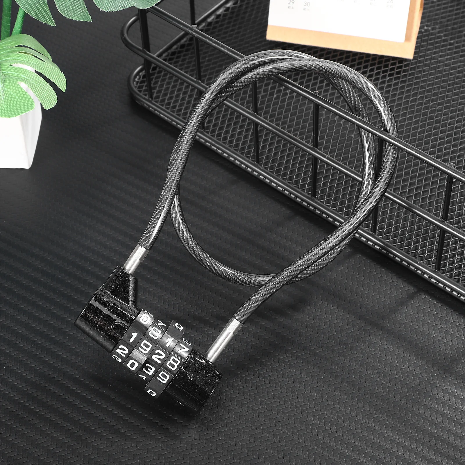 

Combination Lock 4 Digit Long Shackle Resettable Code Gym Locker Toolbox Suitcase Outdoor Indoor Cable Lock for Travel Security