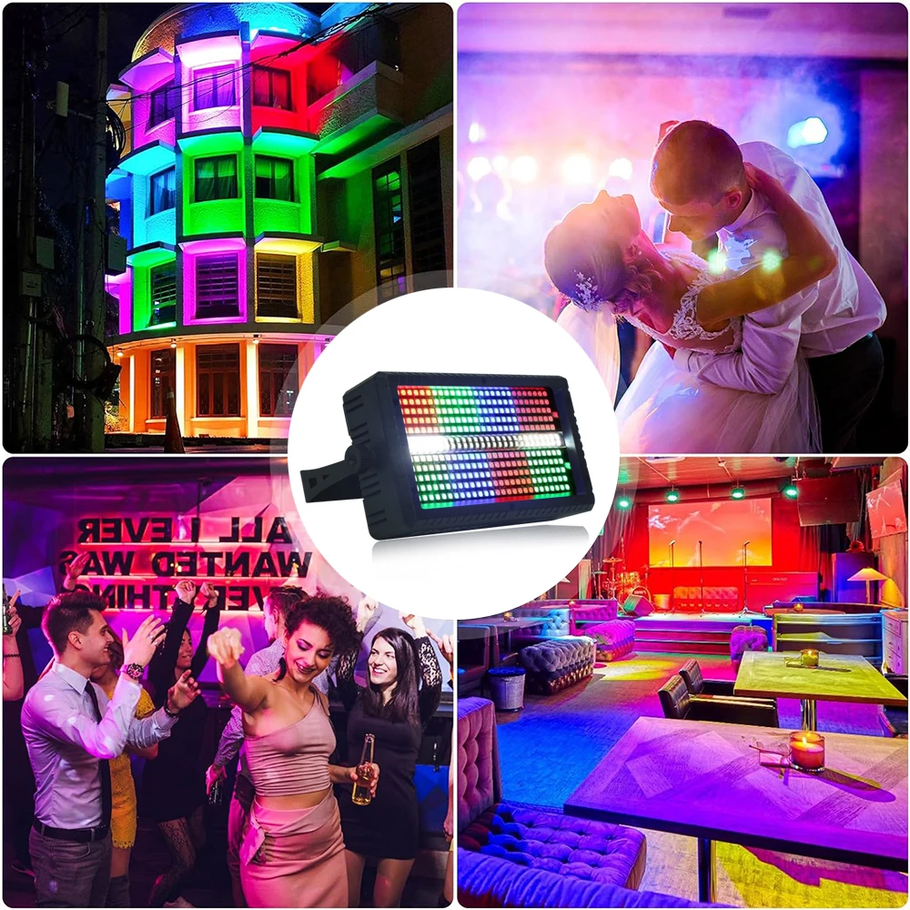 Imagem -05 - Mini Led Stage Strobe Light Dmx Branco Super Bright dj Bar Efeitos de Iluminação Rgb 3in Partição Partição 60w