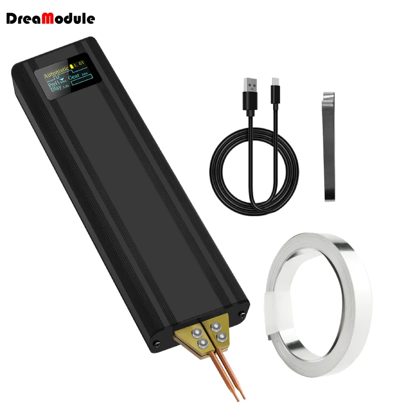 

Portable Digital Handheld Welding Machine Kit Built-in 5000mAh Battery Life Type-c Chaging Spot Welder Kit 0.1-0.15mm Weldable