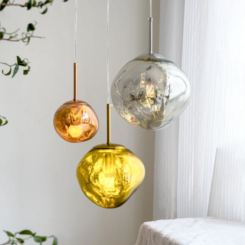 

Minimalist Nordic Pendant Light Indoor Lighting Lava Lamp Restaurant Living Room Loft Chandelier PVC and Glass Lighting Fixture