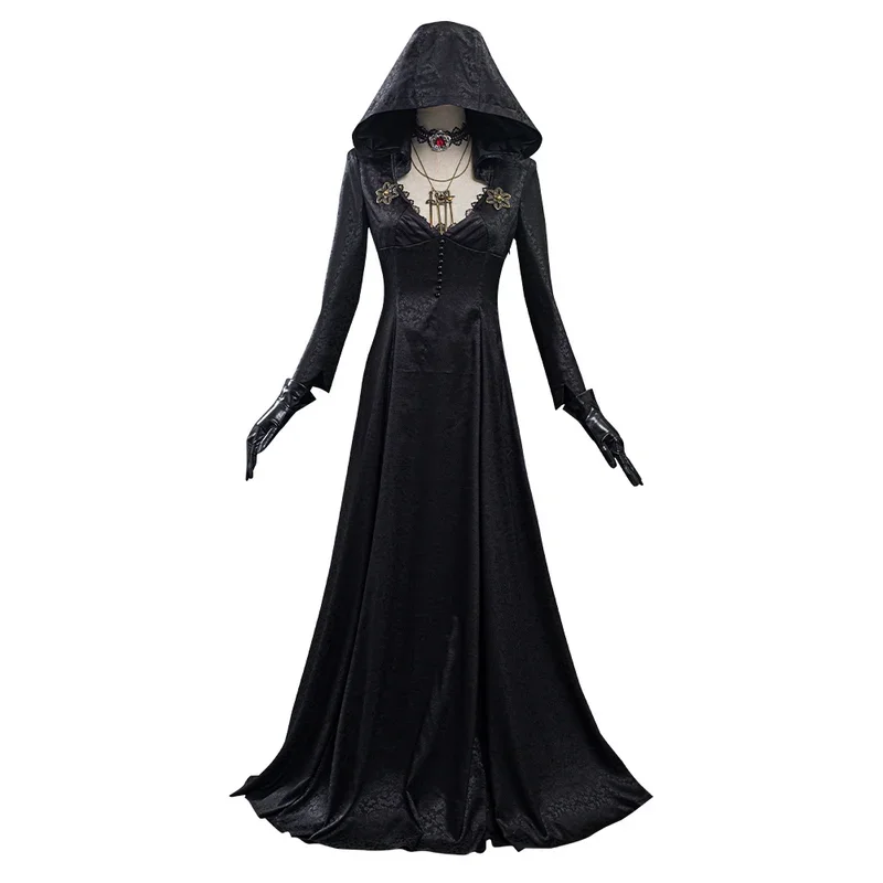 

ZA01 Moth Lady Evil Косплей Remake Village Vampire Lady Dimitrescu Фэнтезийный костюм для взрослых женщин Платье Хэллоуин Карнавальная частьZa0@