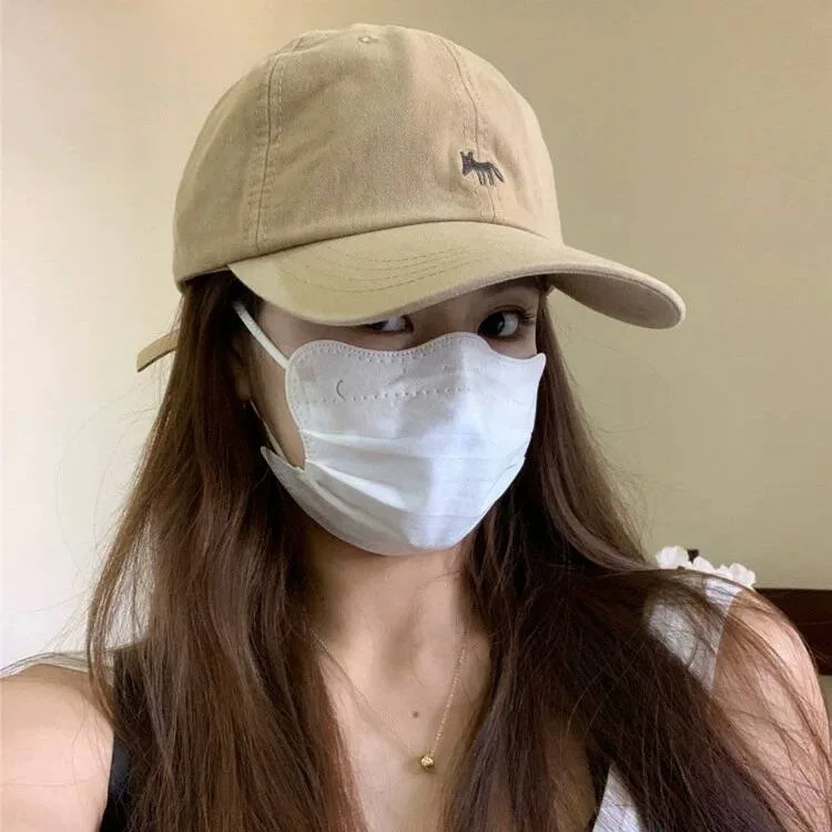 

Women Baseball Cap Embroidery Animal Baseball Hat Men Spring Summer Outdoor Shade Casual Hundred Hat Wide Brimmed Soft Hat Men