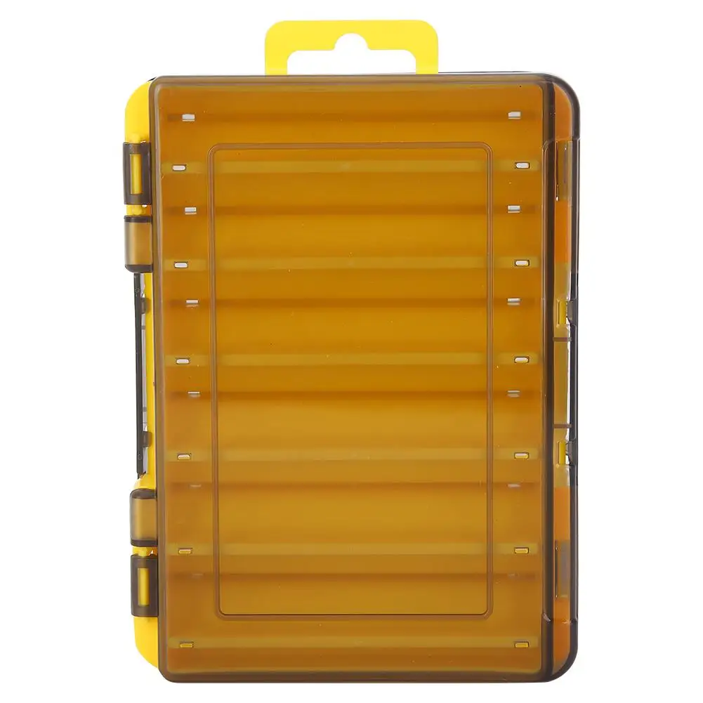 Dupla Face Pesca Tackle Box, 12 Compartimento, Alta Resistência, Isca, Ganchos e Acessórios