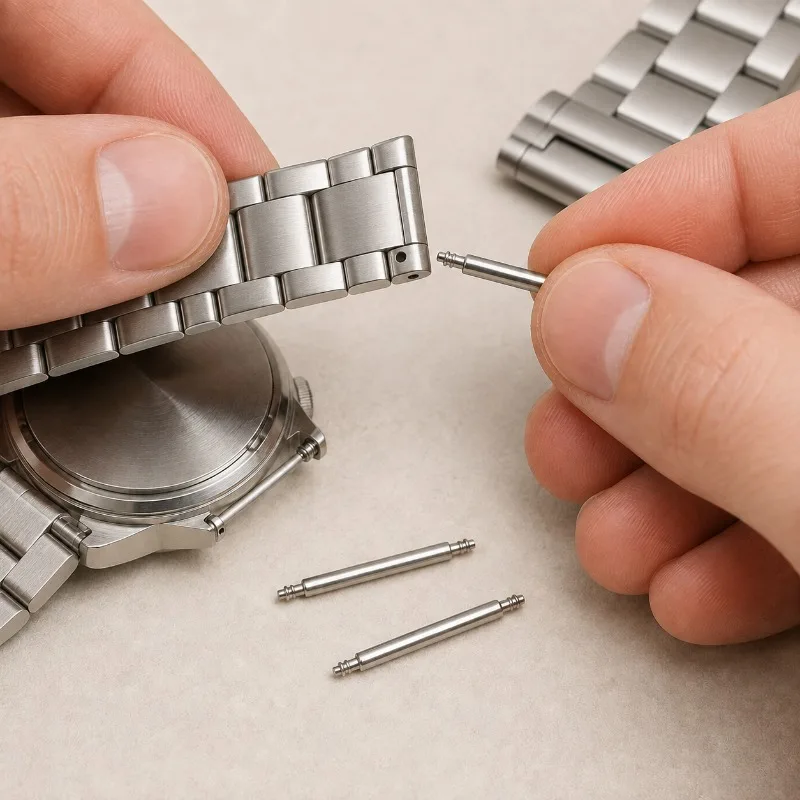 Watch Spring Bar Pins Stainless Steel Watch Band Spring Bar Replacement Pins Repair Accessories for Wrist Watch Strap Connection