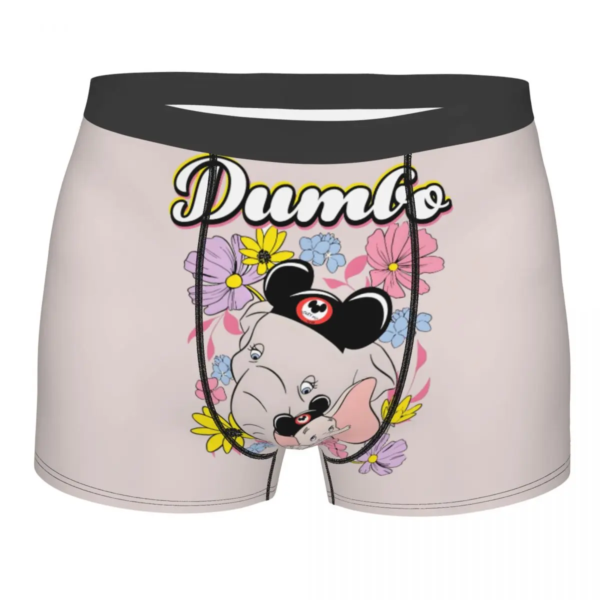

Custom Fashion Dumbo Cartoon Boxers Shorts Panties Men's Underpants Stretch Cute Elephant Briefs Underwear