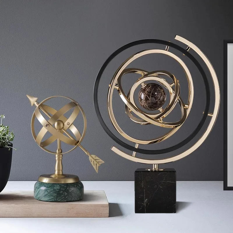 Глобус орнамент офисный рабочий стол украшение мрамор открытие подарок на новоселье