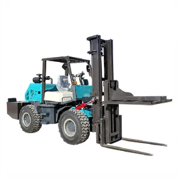 Mountain Hydraulic Lift Fuel Forklift Integrated Four-wheel Drive Off-road Forklift Construction Machinery Crane