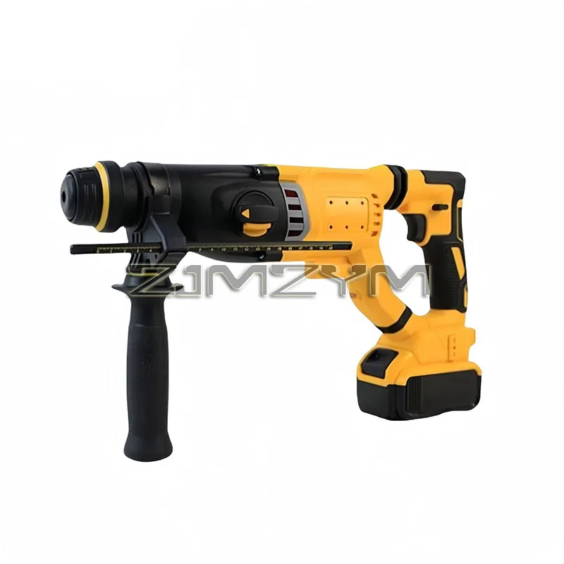 Broca sem Escova de Velocidade Variável D-handle Multifuncional Industrial Recarregável Martelo Rotativo