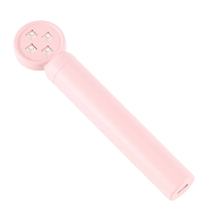 Handheld Light Portable Handheld Light One Word Light Timed Charging Fairy Stick Nail Light Pink Model