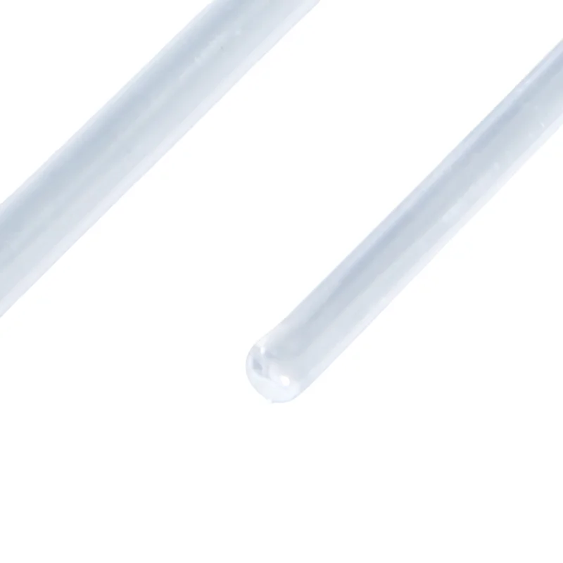 Massiver dicker Rührstab aus Glas mit rundem Kopf