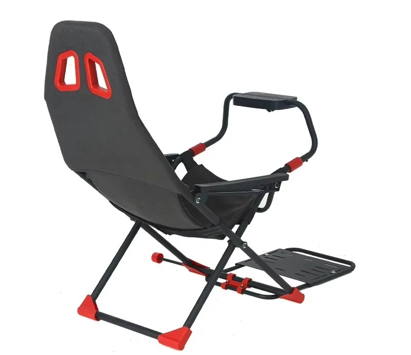 Foldable Race Car Simulator Holder Seat Frame, Home Driving Game Steering Wheel, Screen Holder, Pedal Stand, Chair Bracket