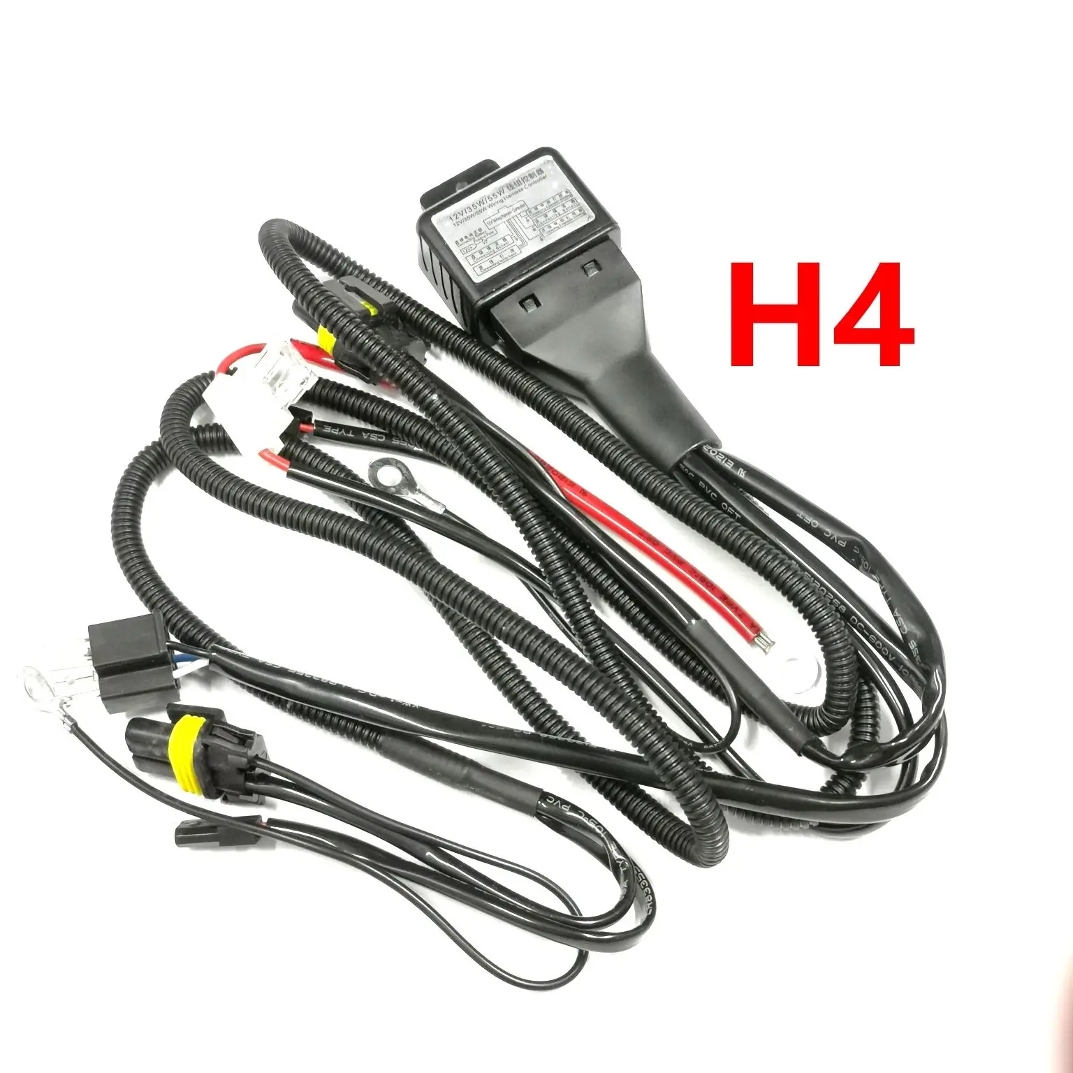 

H4-2 H4 Relay Cable H4 Controller Wiring Lighting System 35W 55W For H1 H3 H7 H11 9005 9006 Xenon Headlights Harness