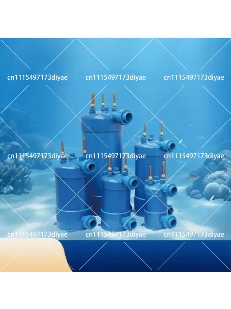 Titanium Tube Heat Exchanger PVC Shell Evaporator 1P-1.5H for Swimming Pool Heat Pump Seawater Aquaculture Fish Tank Chiller