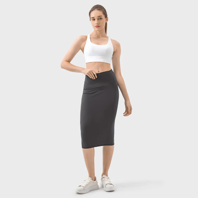 

2024 New Lemon Women Golf Wear Skirt Outdoor Sports Tennis Sexy Hip Skirt with Split Tail Casual Commuting Slim Sports Skirt