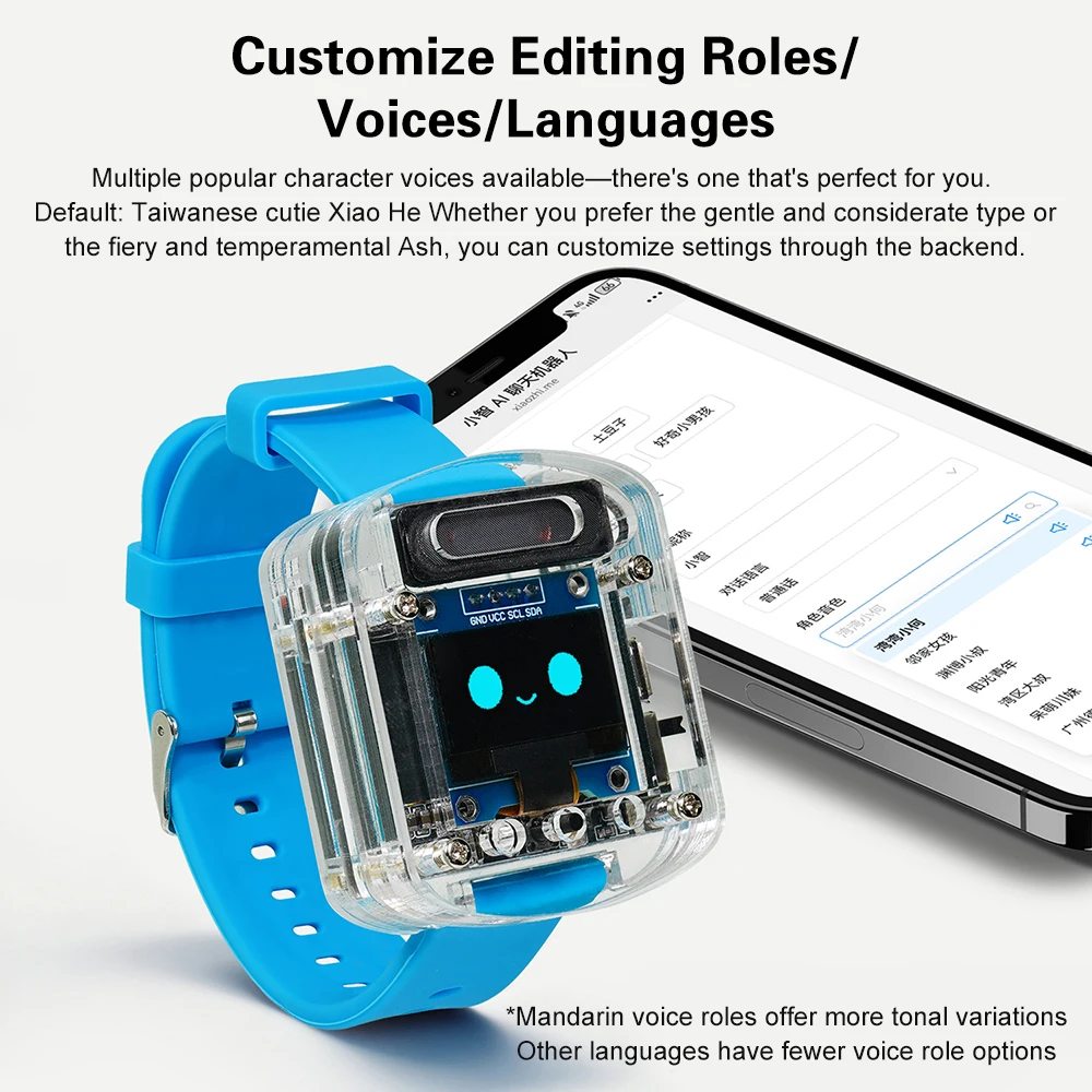 0.96 بوصة شاشة Oled Xiaozhi Ai ساعة صوت الحوار الذكاء الاصطناعي Esp32S3N16R8 مجموعة وحدة لوحة تطوير الصوت