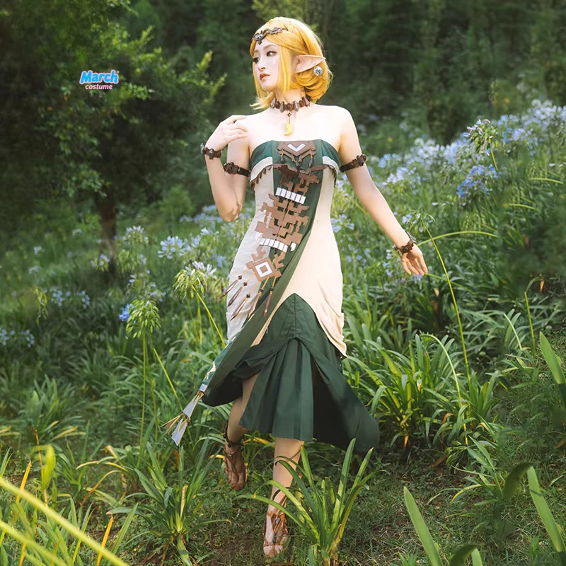 dark green button up dress Star Wars Revenge of the Sith Padme Amidala Green Cloak Padme Velvet Dress Cosplay Costume, M