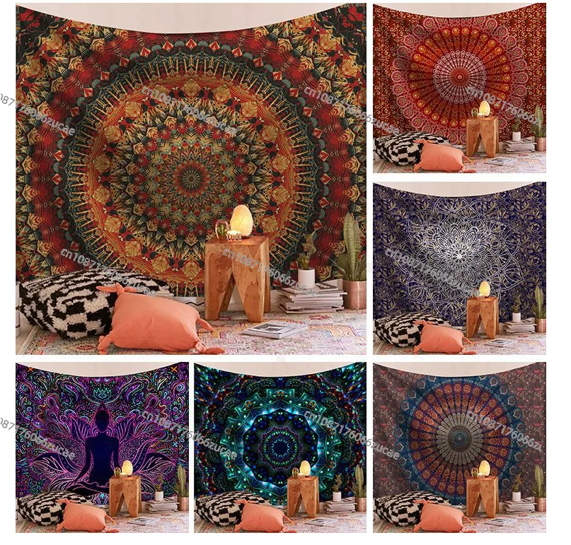 

200x150cm Round Folding Wall Hanging Beach Throws Boho Mandala Beach Towel Tapestry Portable Holiday Beach Towel