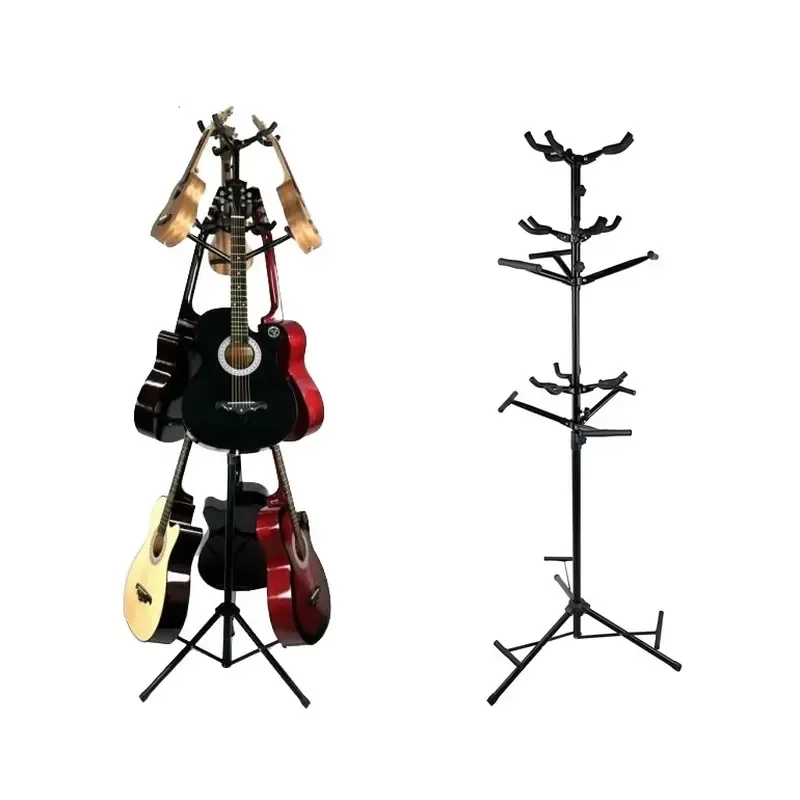 9 Head Upright Guitar Stand Tree Design Hanging Display Rack for Ukulele Space Saving Instrument Holder Easy to Use Floor