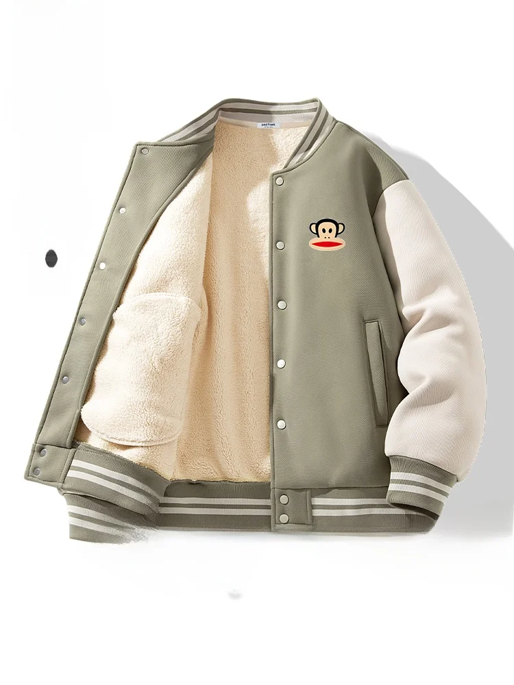

American Retro Baseball Cotton Jaet Men's Winter Fce Lined Coat New 2025 Jaet D Printed Warm Thiened