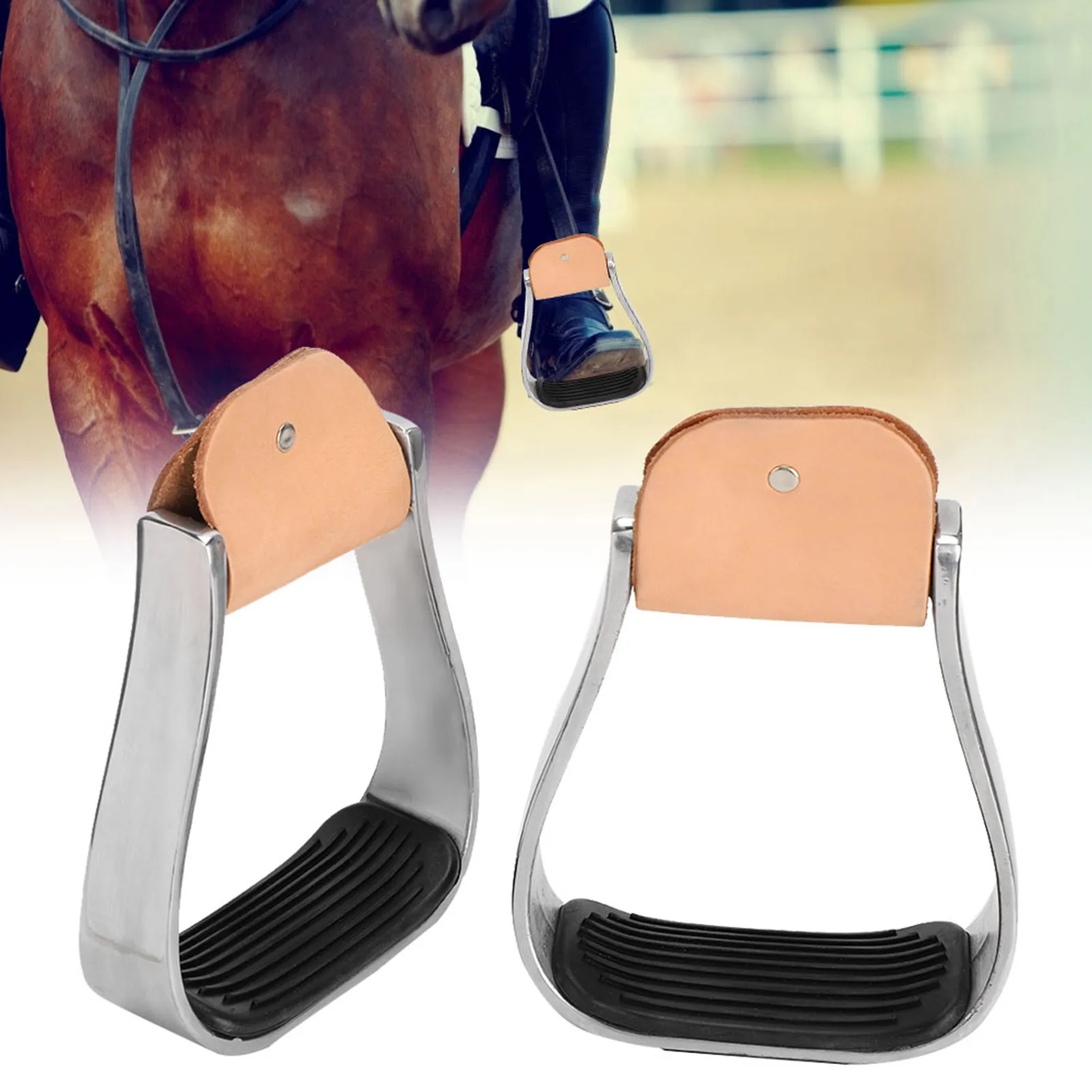 ZK20 étriers d'équitation Western cheval selle tachée couvre-chaussures aluminium rembourré étriers occidentaux