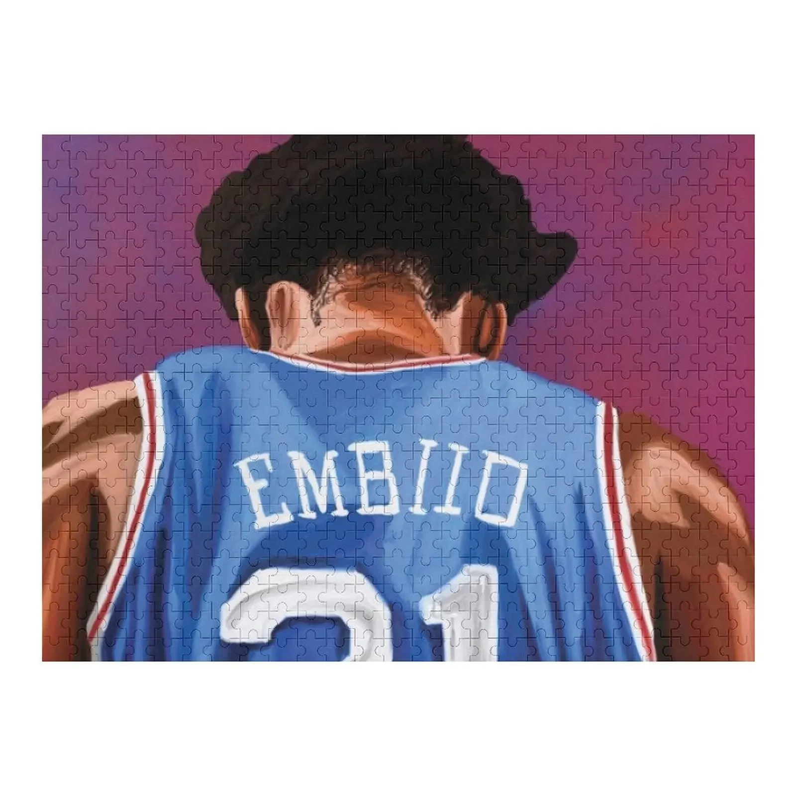 

21 Embiid painting Jigsaw Puzzle Woods For Adults Anime Personalized For Kids Customized Kids Gift Puzzle