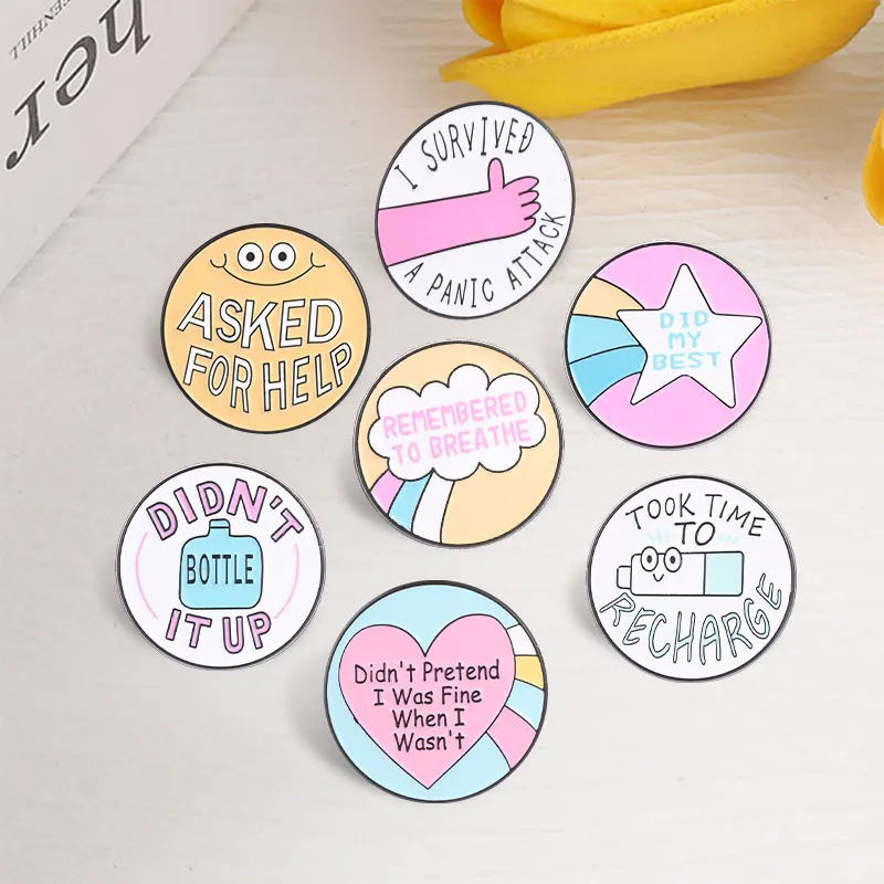 Zeit brauchte, um es zu laden: Emaille-Pin „Ich habe mein Bestes getan“ – Mentale Gesundheit, Selbstmotivation, Brosche, Taschen- und Reversnadel, Schmuckgeschenk für Freunde – Detail 8