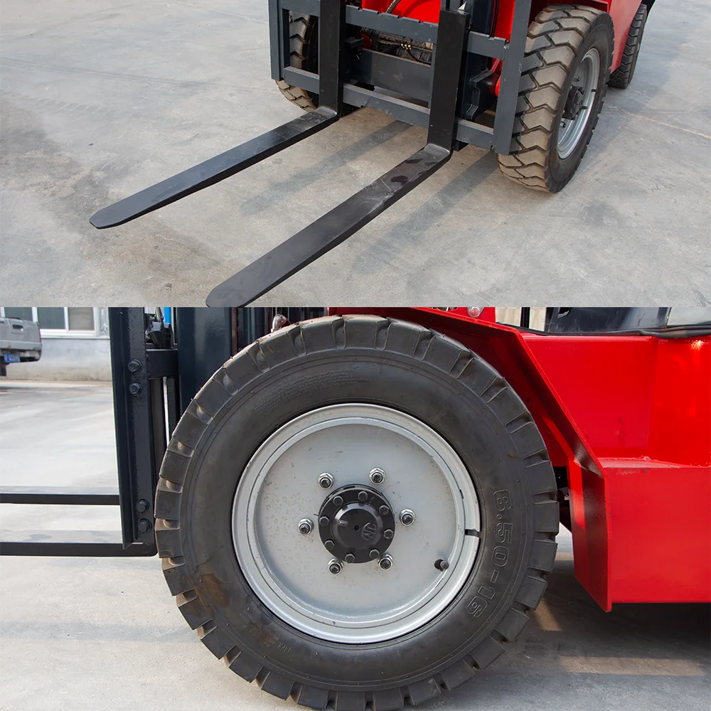 YGC-25 농업용 고품질 4륜 구동 디젤 지게차 2.5톤 고출력 카운터밸런스 지게차 유로 5 엔진 맞춤 제작