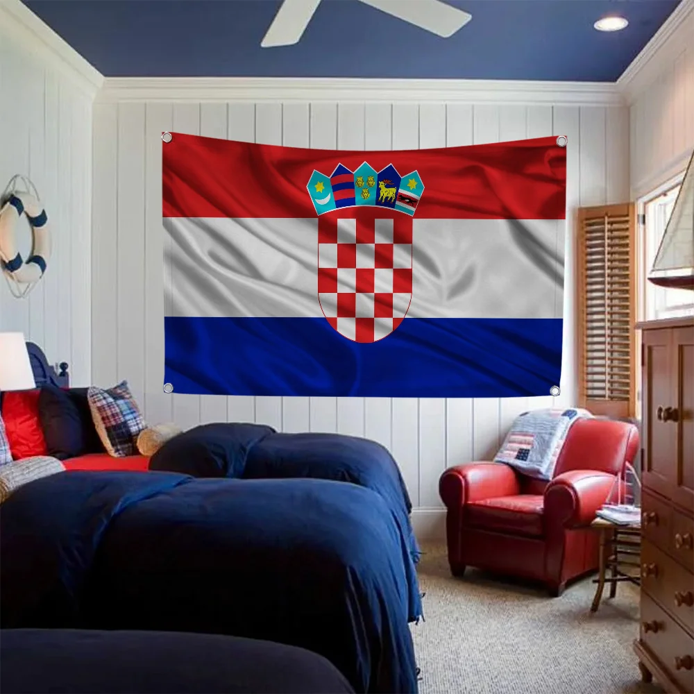 Double Penetration  Flag of Croatias Home Decoration Outdoor Decor Flags for Bedrooms Flag to Hang Tapestry Custom Garden Fall