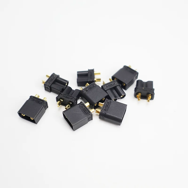 5pair Adapter XT30U Black Bullet Connectors Plug for RC Lithium Polymer Battery Quadcopter FPV Racing Drone Lipo Battery DIY