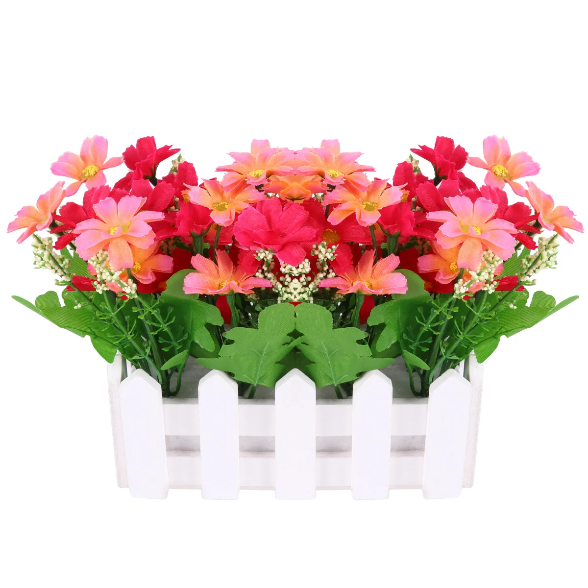 

Flower Ornament Home Lifelike Flower Ornament Decoration Artificial Plants Photography Props Wedding Party Decor (Red)