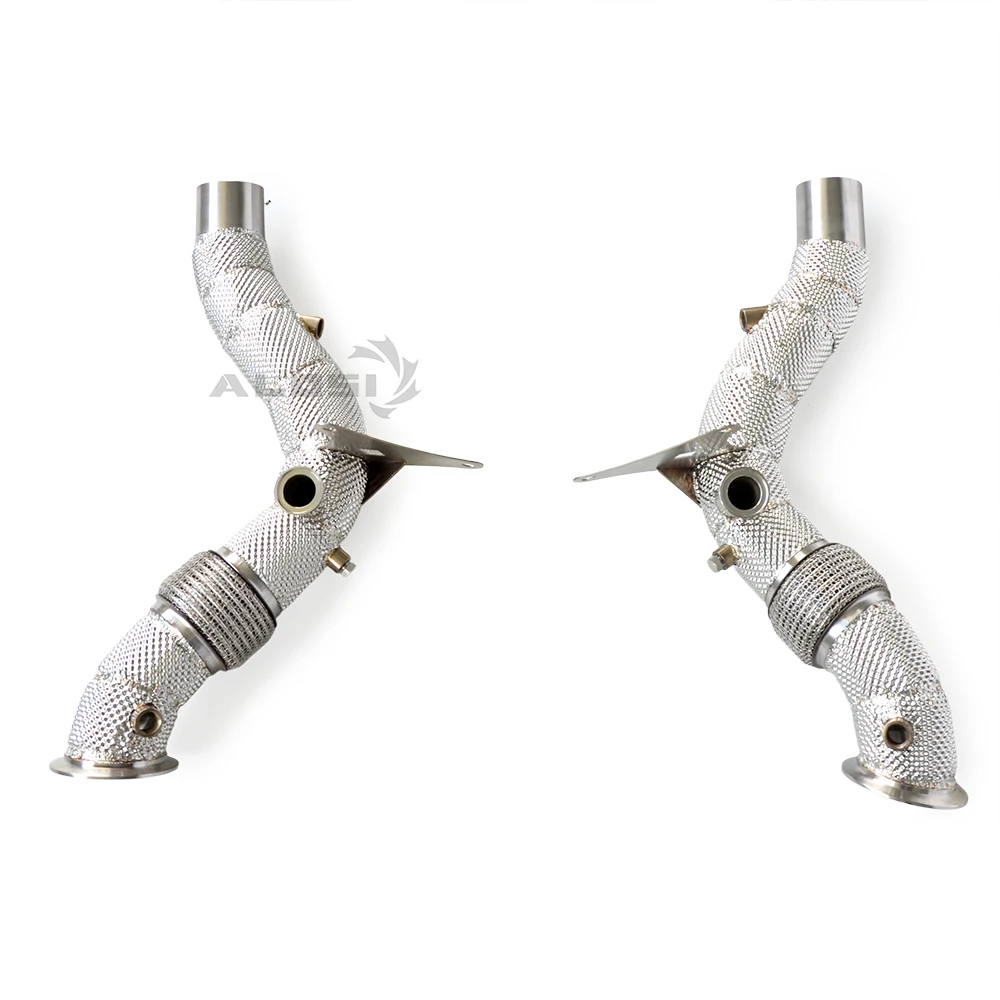 

Factory wholesale exhaust downpipe racing performance downpipe with insulation for Ferrari F8 3.9T 2019-2024