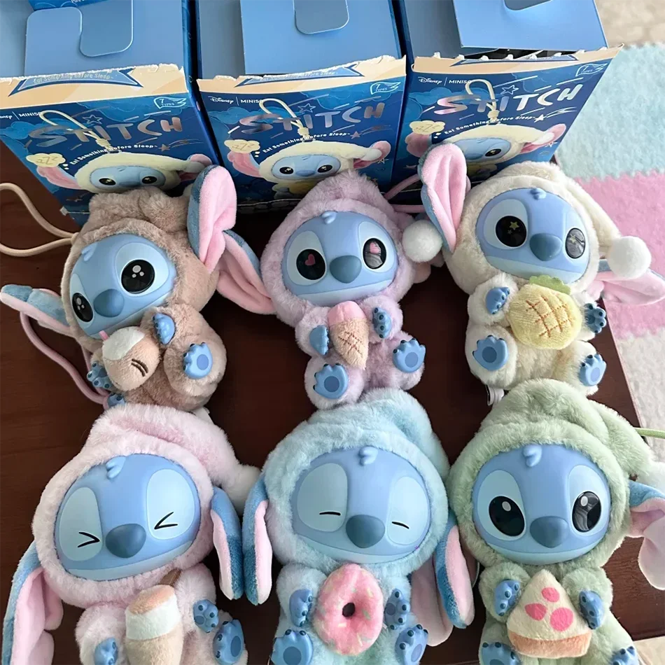 

New* Stitch Eat Something Before #Sleep Series Plush Blind Box Vinyl Toys Cute Doll Mystery Box Bag Pendant Decor Gift