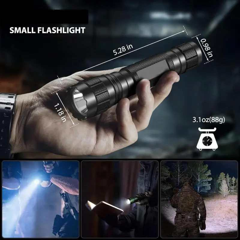 1Pcs Flashlight With Lever Side Lock System Flashlight Holder For Belt 360° Rotatable For 2.5-3cm Diameter Flashlight