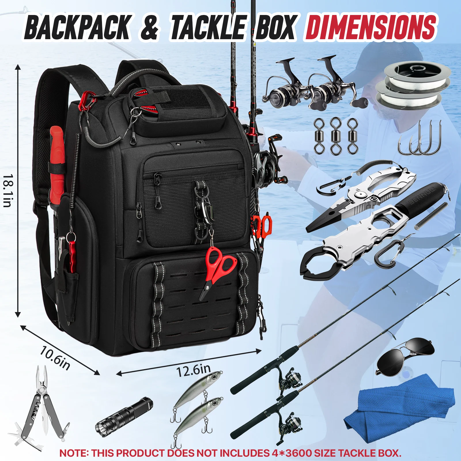 Waterproof Fishing Tackle Backpack 1