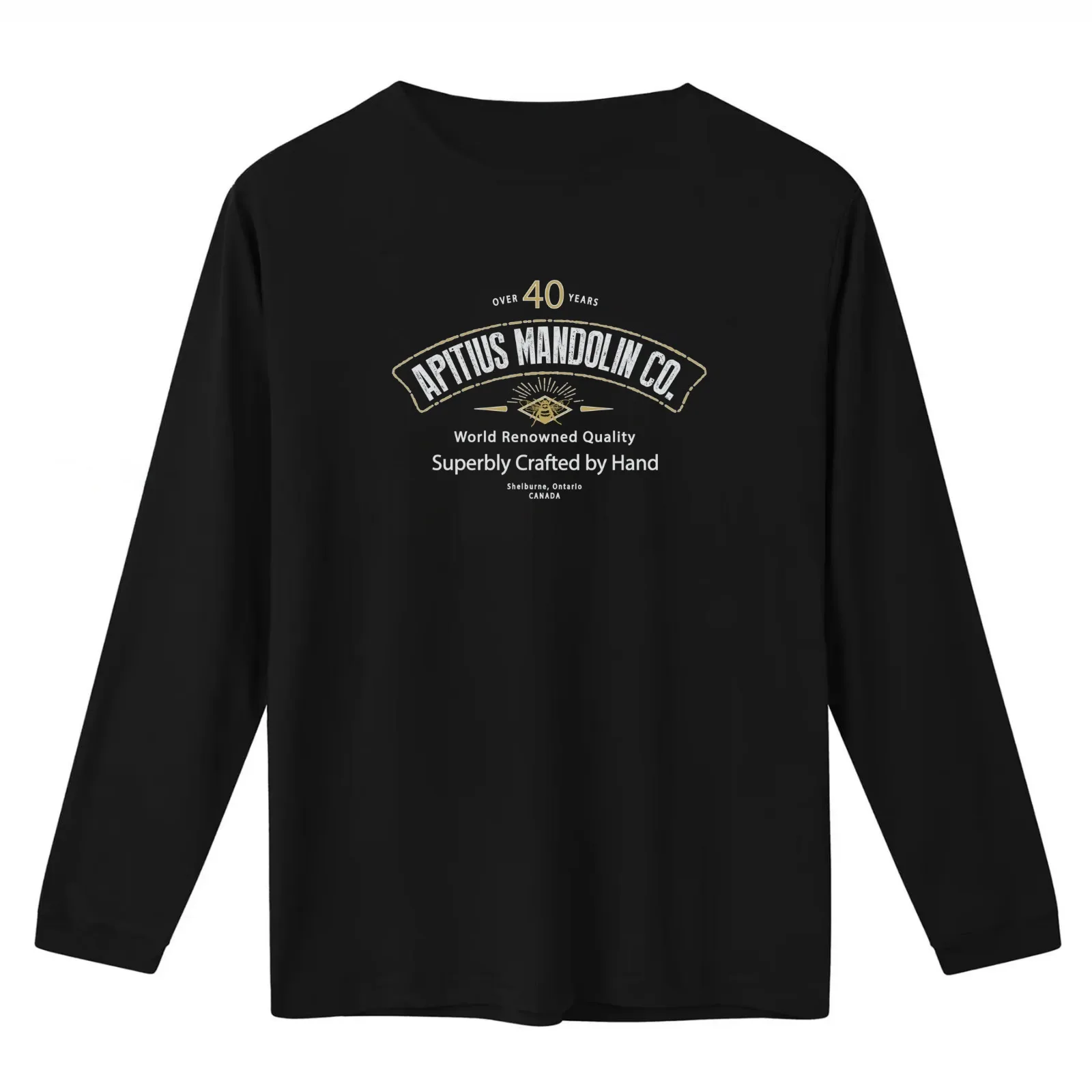 Apitius Mandolins Logo in White T-Shirt Summer Casual Cotton Tee Oversized Streetwear Tops Vintage Graphic Print 100% Cotton